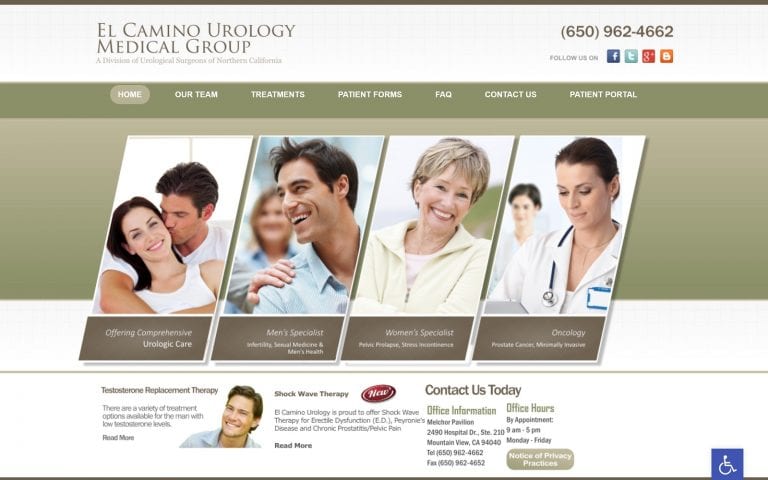 Elcaminourology.com Screenshot