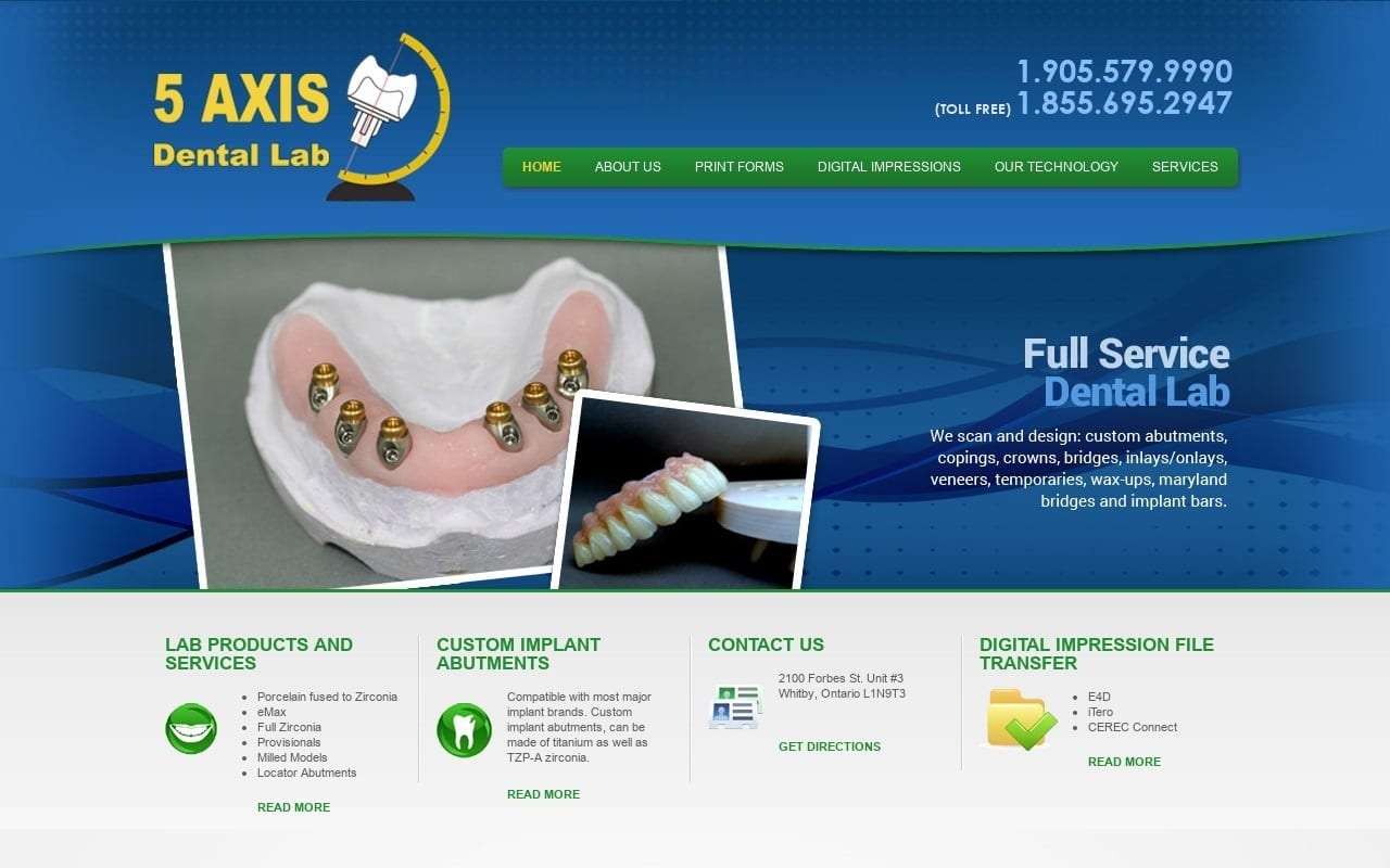 5axisdental.com Screenshot