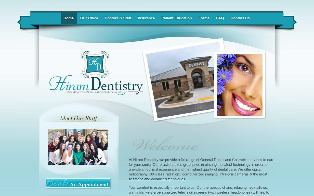 Hiramdentistry.com Screenshot