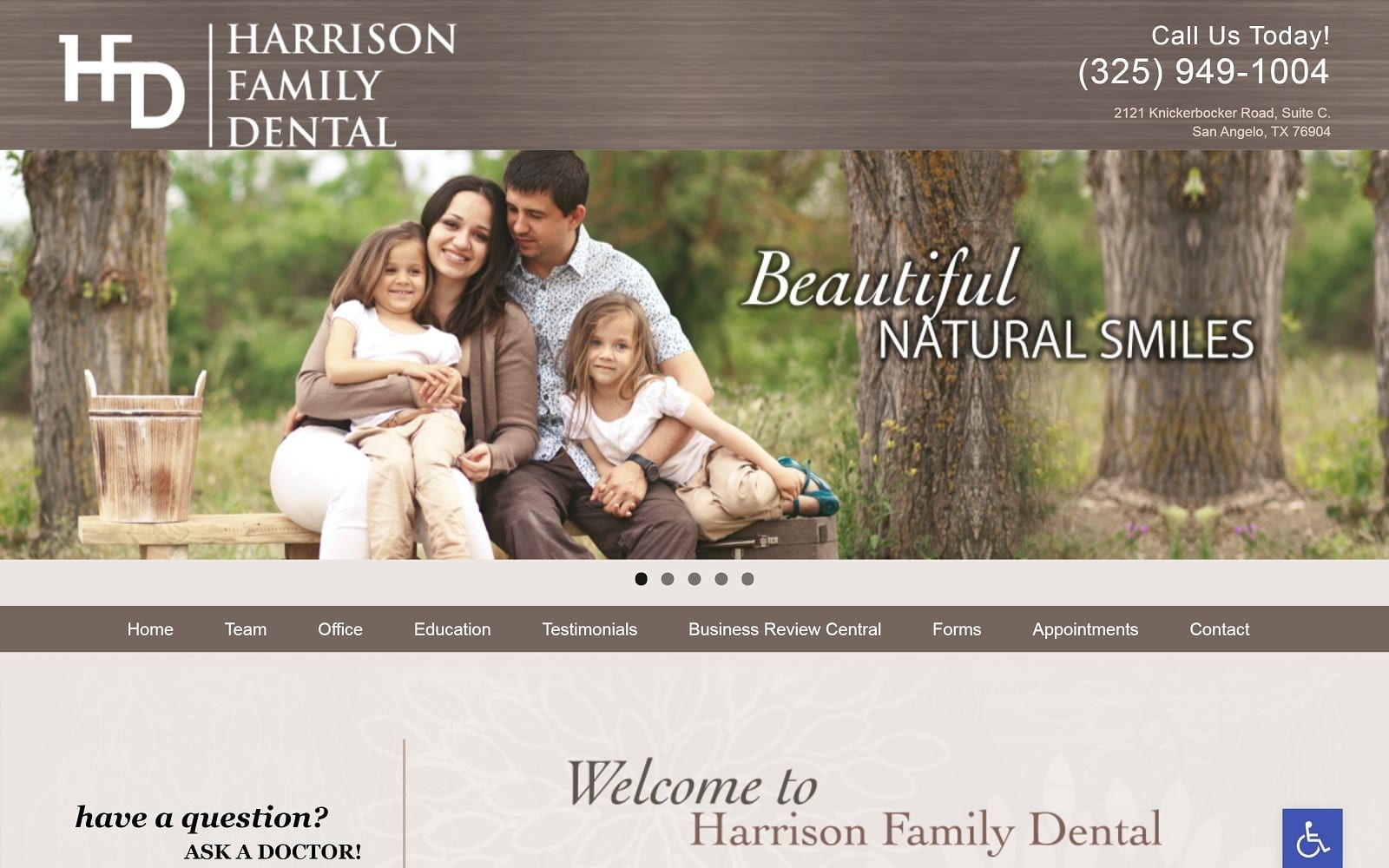 Harrisonfamilydentaltx.com Screenshot