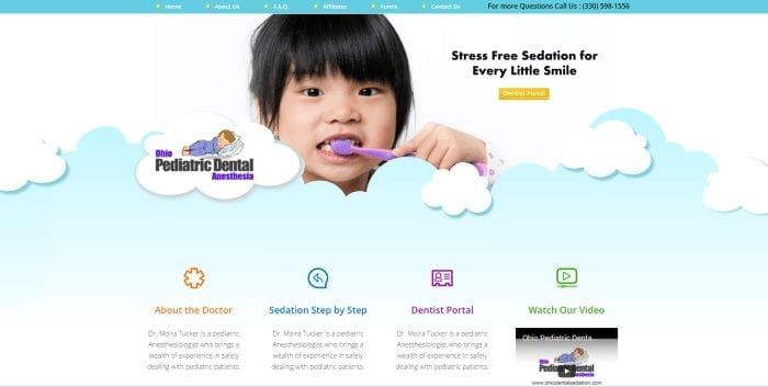 Screenshot Of Ohio Dental Sedation Homepage