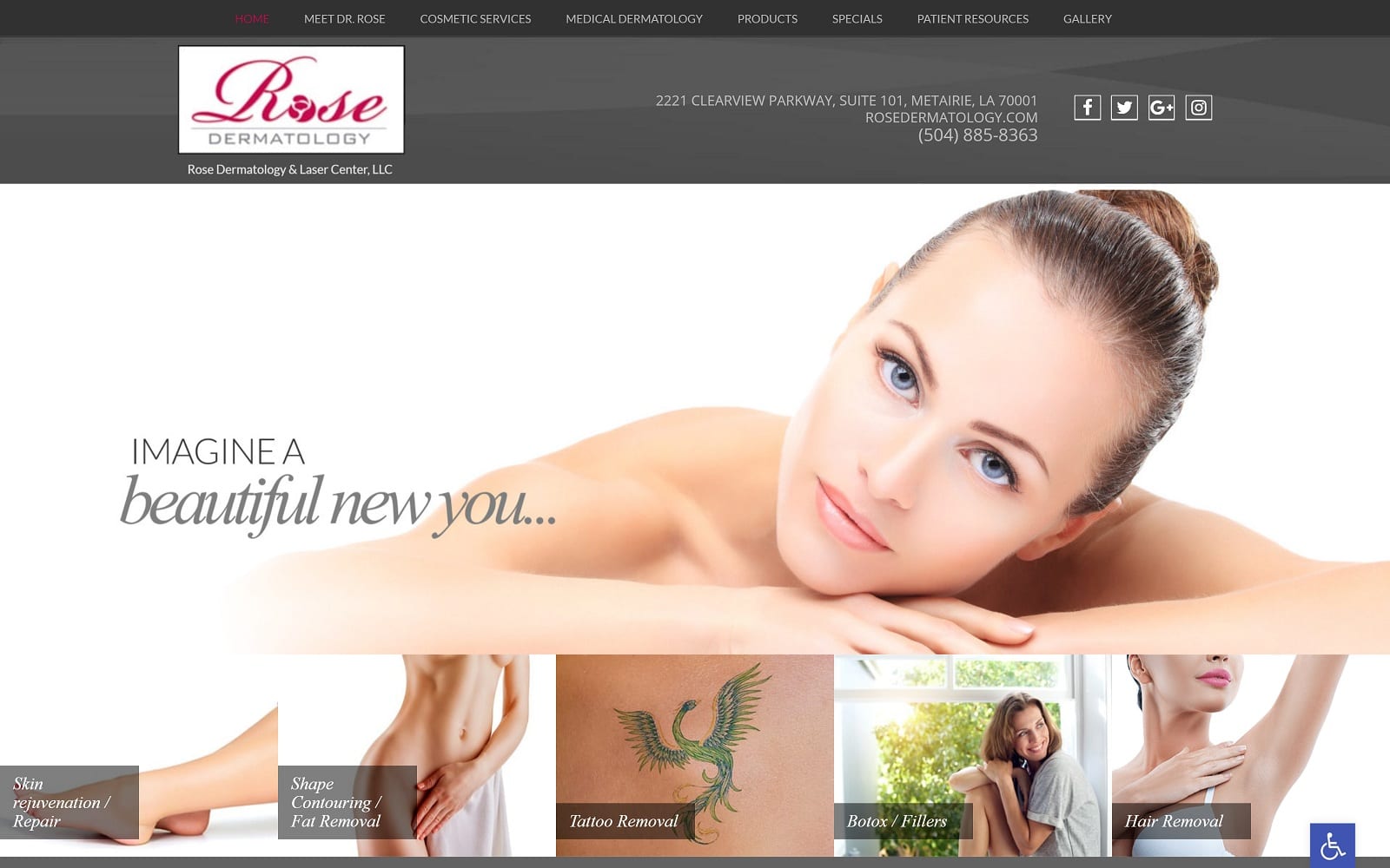 Rosedermatology.com Screenshot