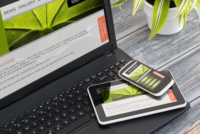 Mobile Responsive Website Across Laptop, Tablet And Smartphone.