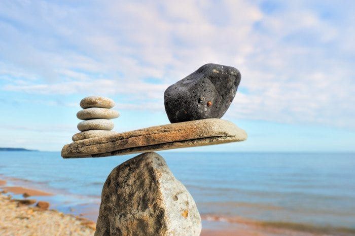Balance On A Rock.