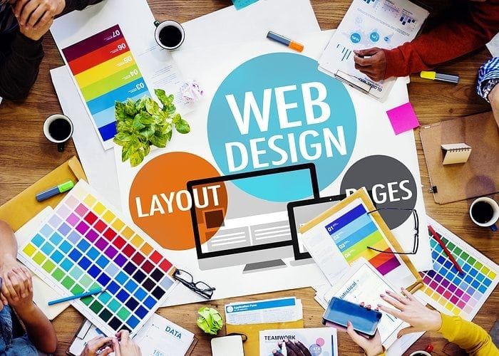 Web Design Showing Importance Of Color And Content