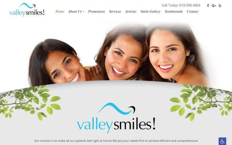 Valleysmileschatsworth.com Screenshot