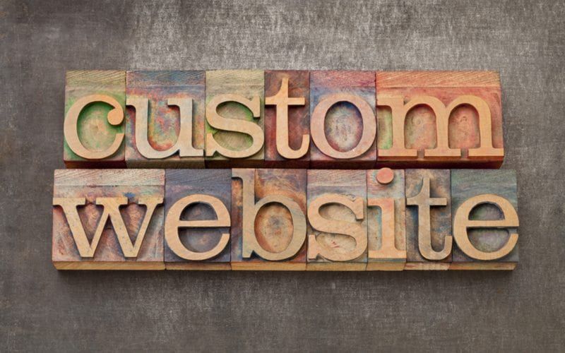 Custom Website On Wooden Blocks