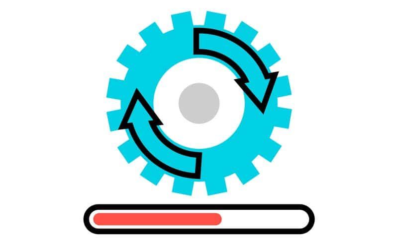 Vector Image Of Update Wheel And Loading Bar