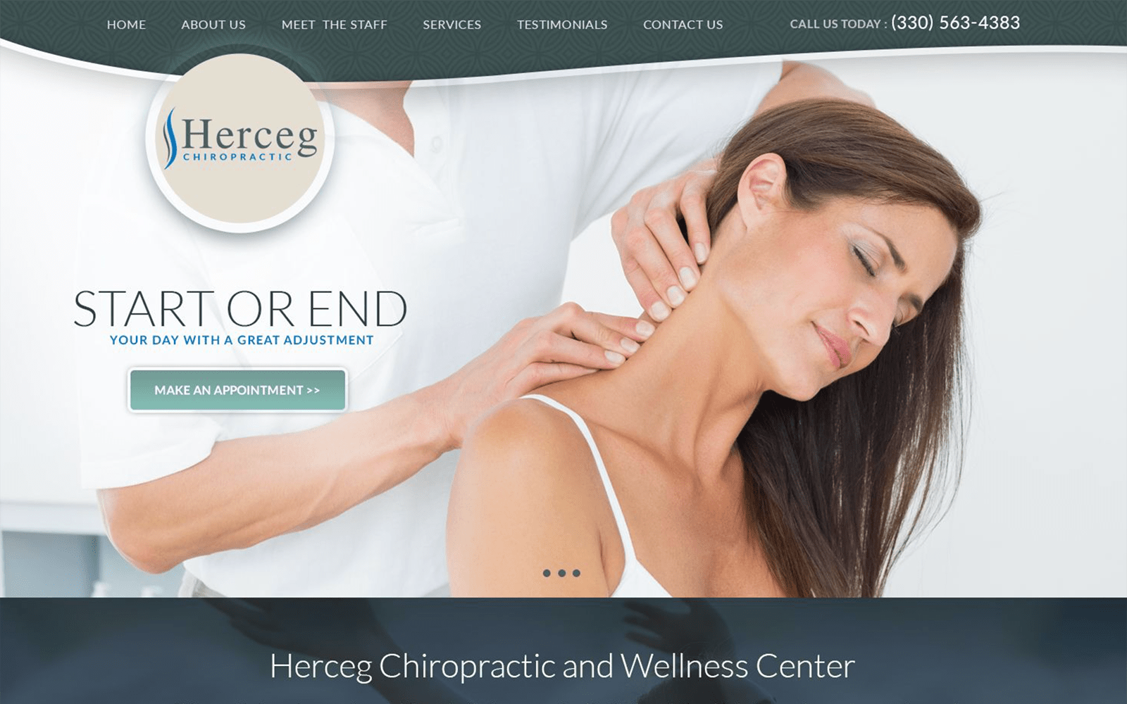 Chiropractic Website Woman Neck Pain