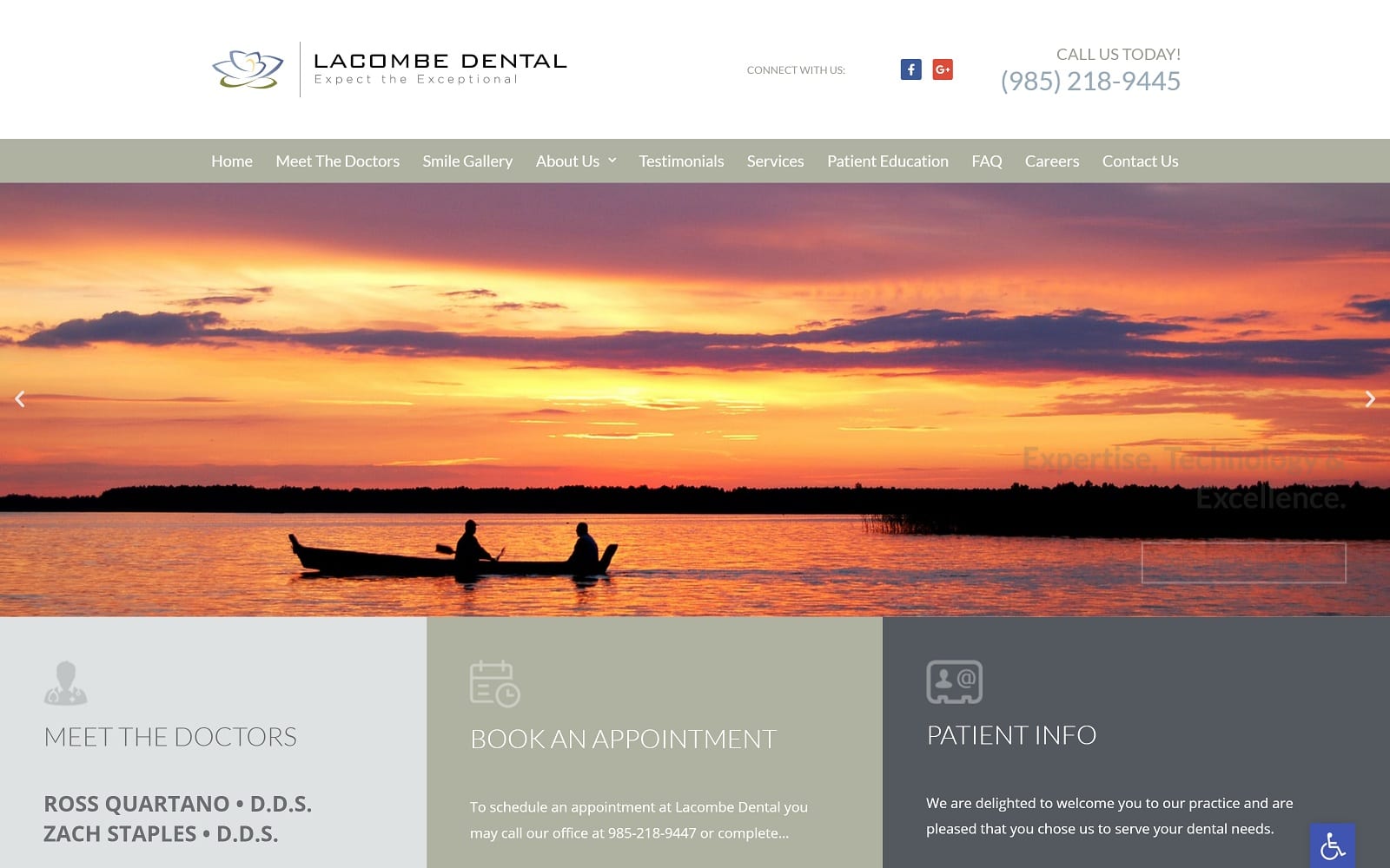 Mylacombedental.com Screenshot