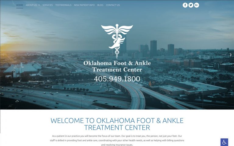 Okfootankle.com Screenshot