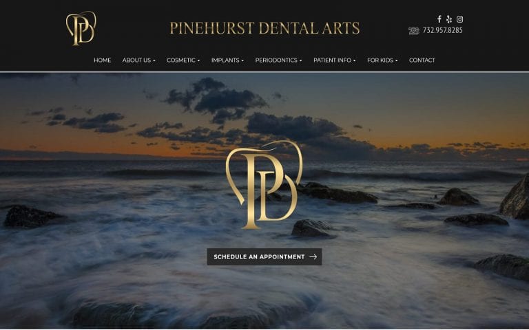 Pinehurstdentalarts.com Screenshot