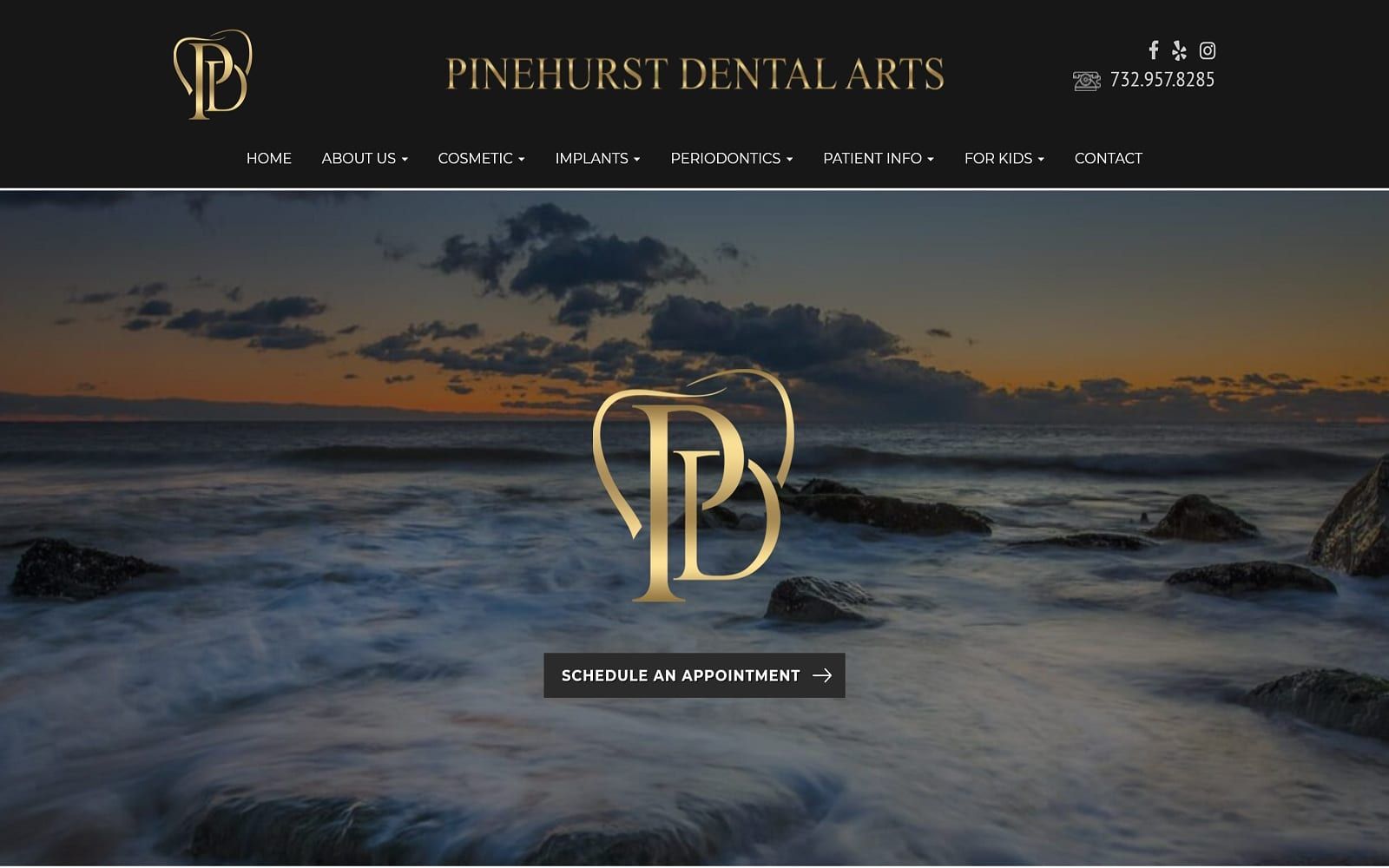 Pinehurstdentalarts.com Screenshot
