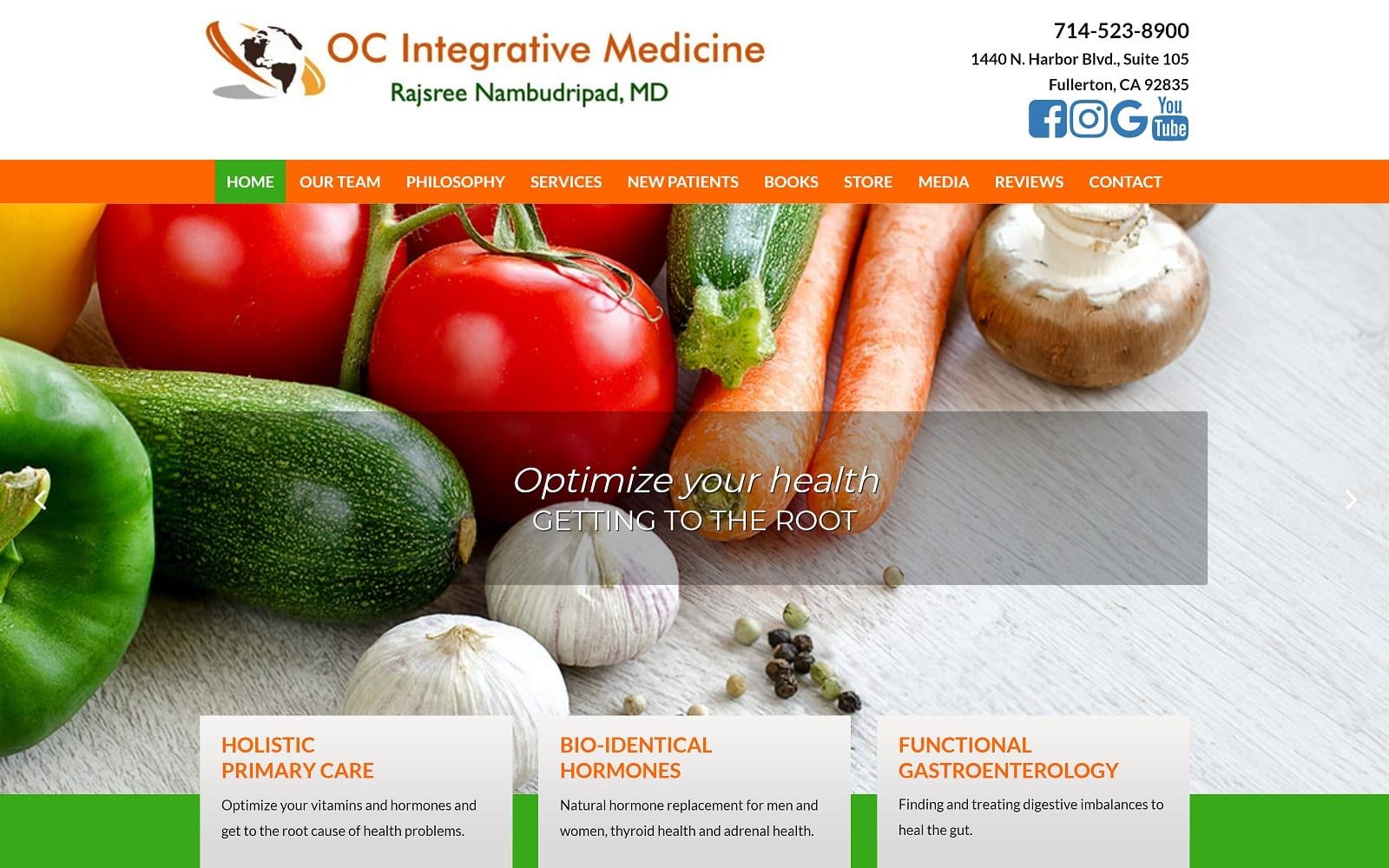 Oc Integrative Medicine.com Screenshot