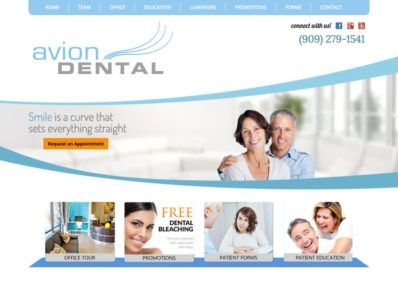 Screenshot Of Avion Dental Website