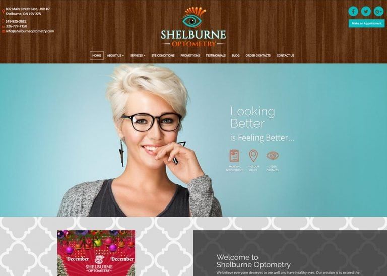 Shelbourne Optometry Website
