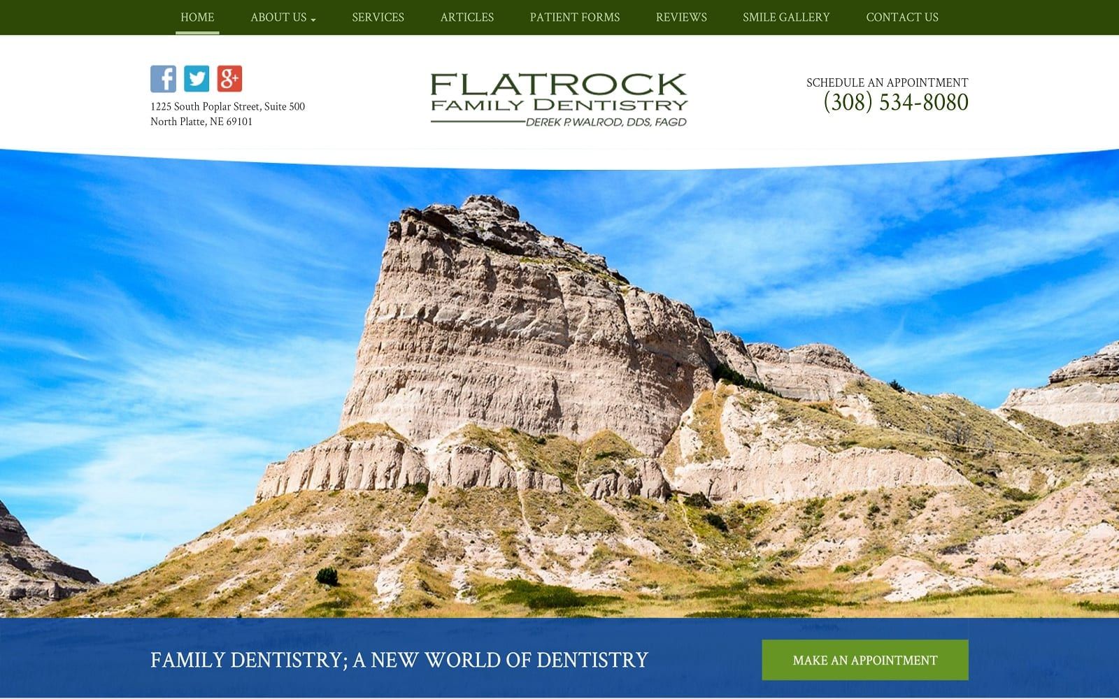 Flatrockdentistry.com Screenshot