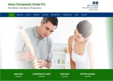 Screenshot Of Amon Chiropractic Center Website