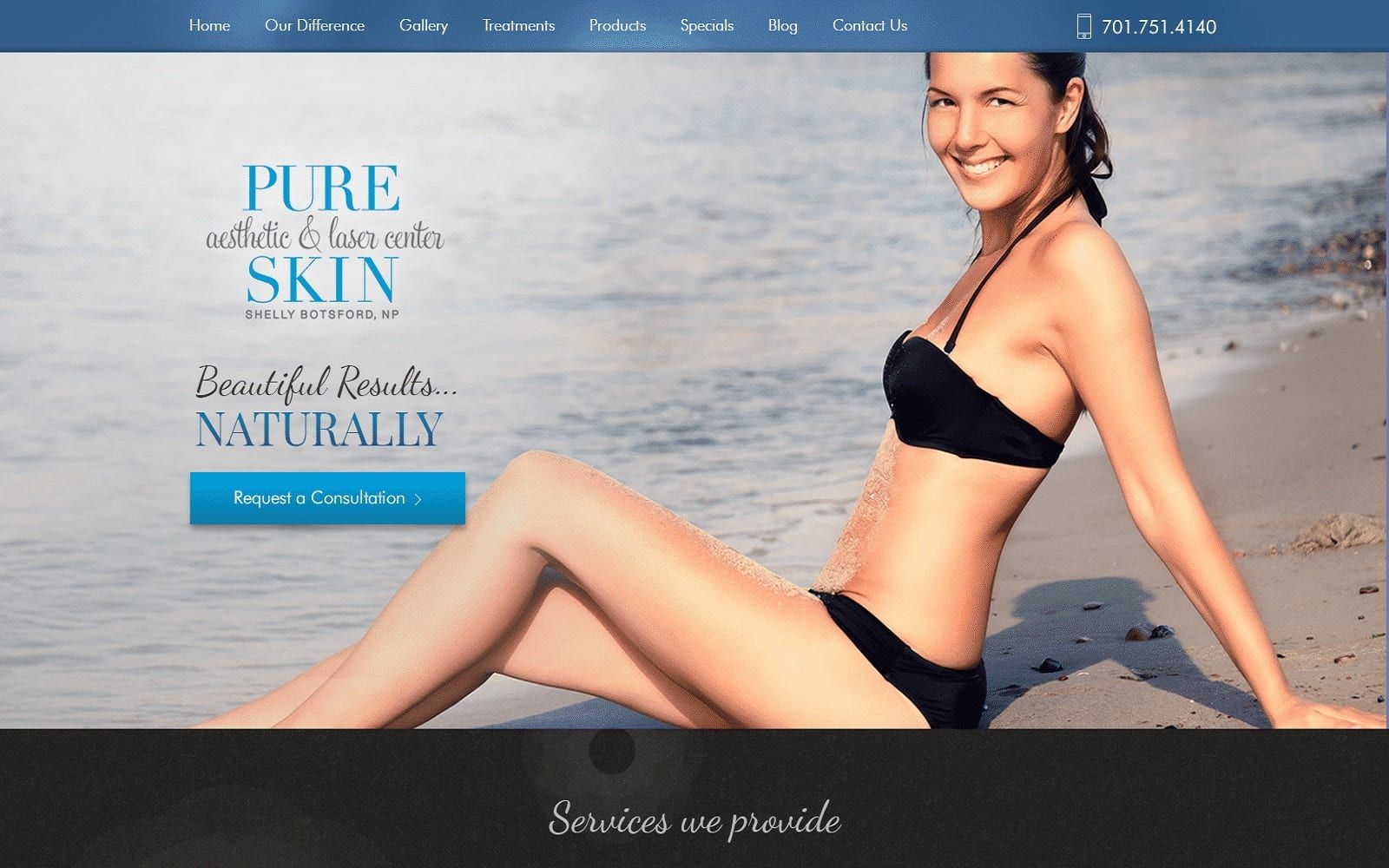 Pure Skin Website Screenshot