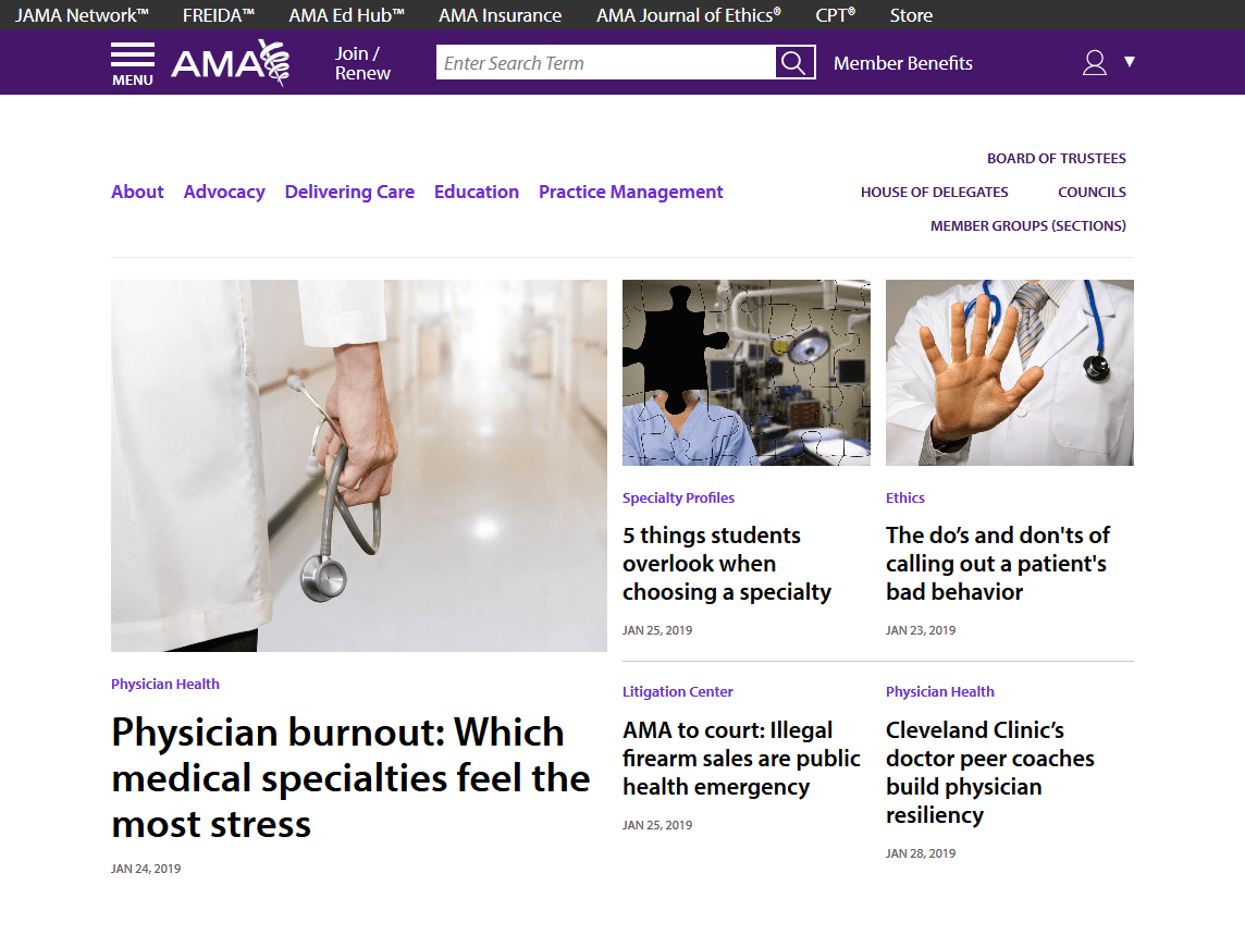 Www.ama-Assn.org Screenshot