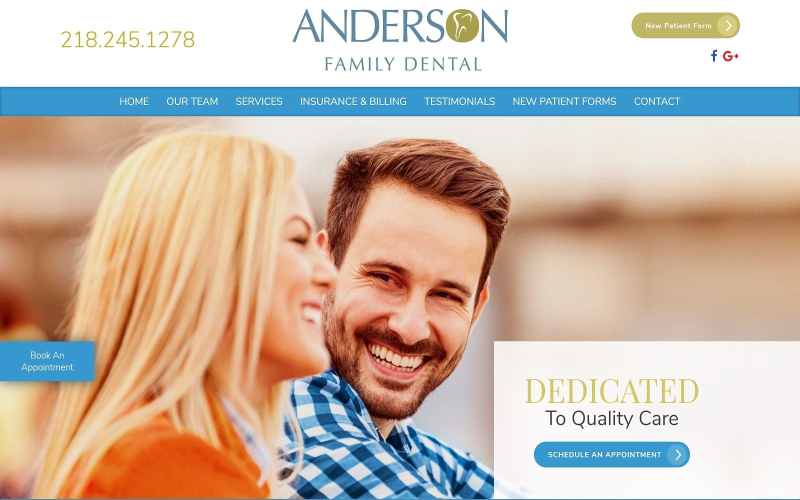 Andersonfamilydentalmn.com Screenshot