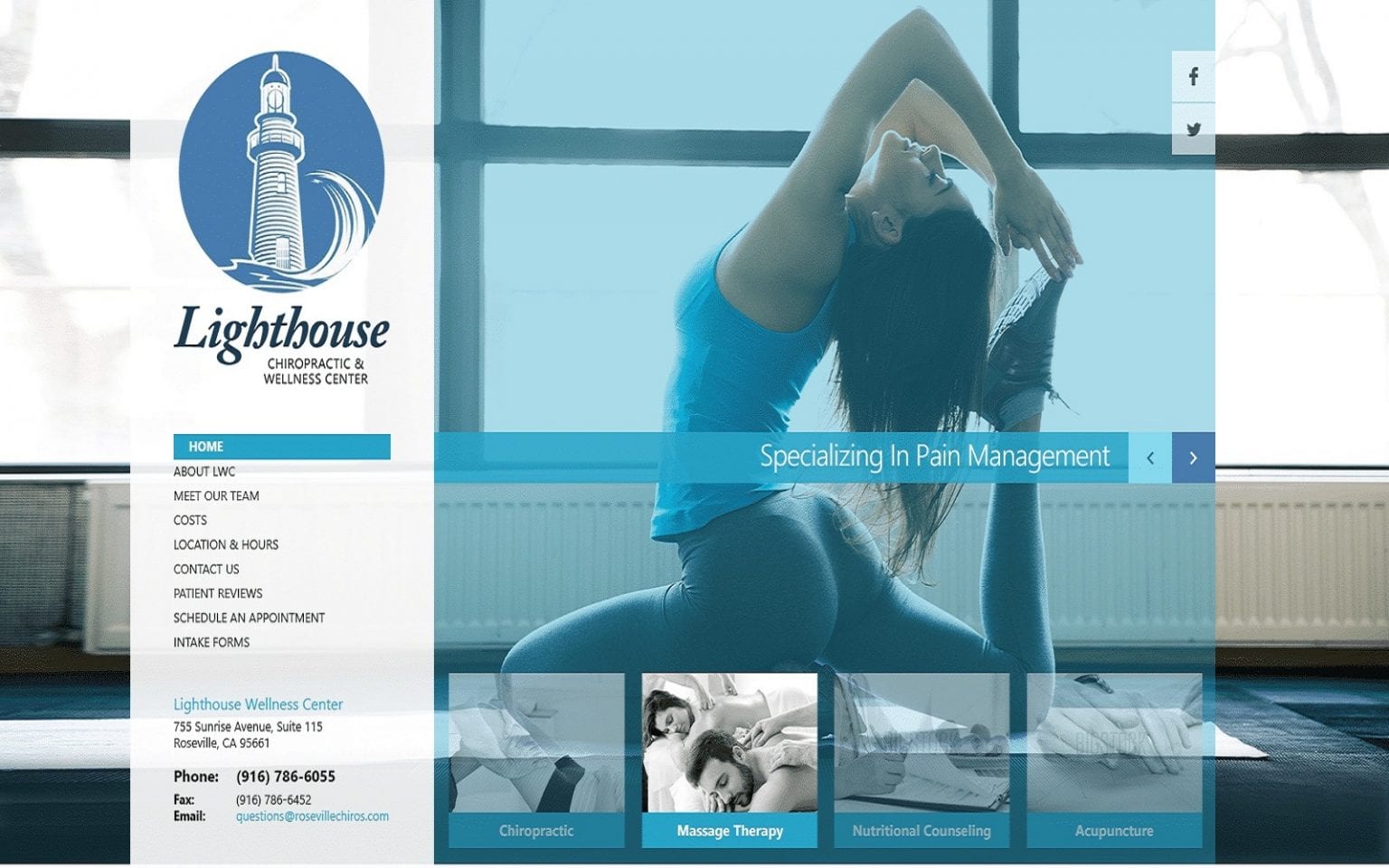 Lighthouse Chiropractic Website Screenshot2
