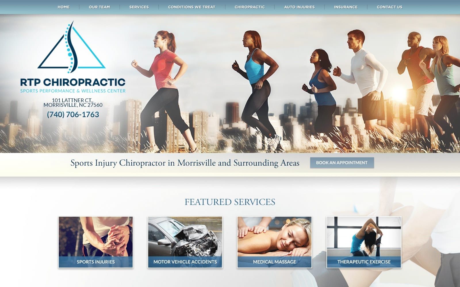 Rtp Chiropractic Website Screenshot