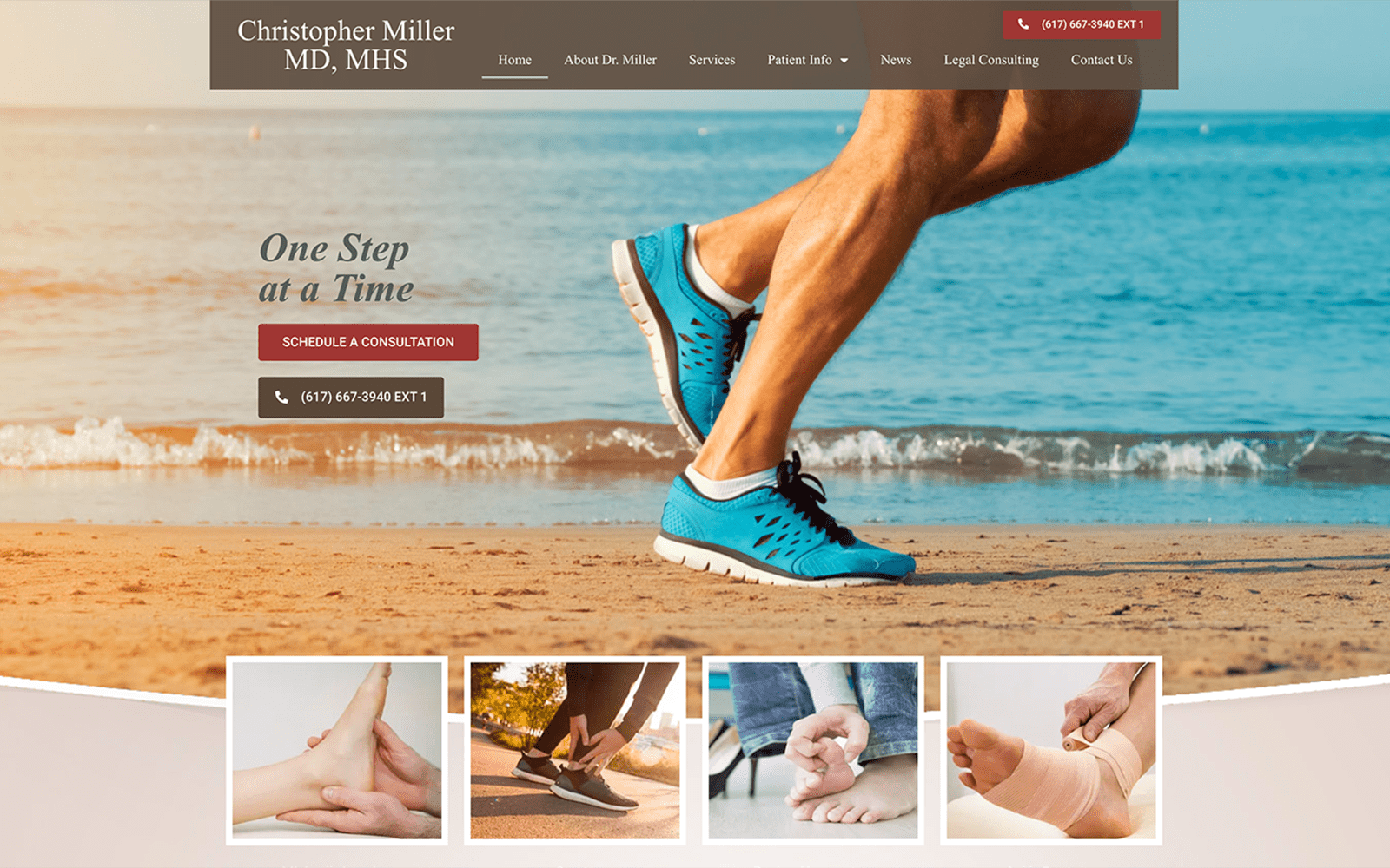 Man Running Beach Web Screenshot