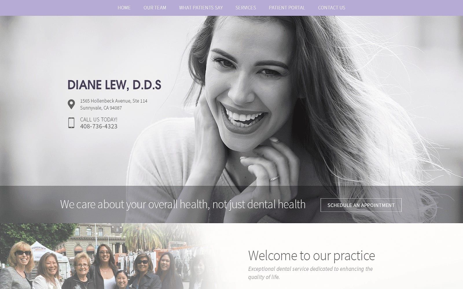 Diane Lew Dds Website Screenshot