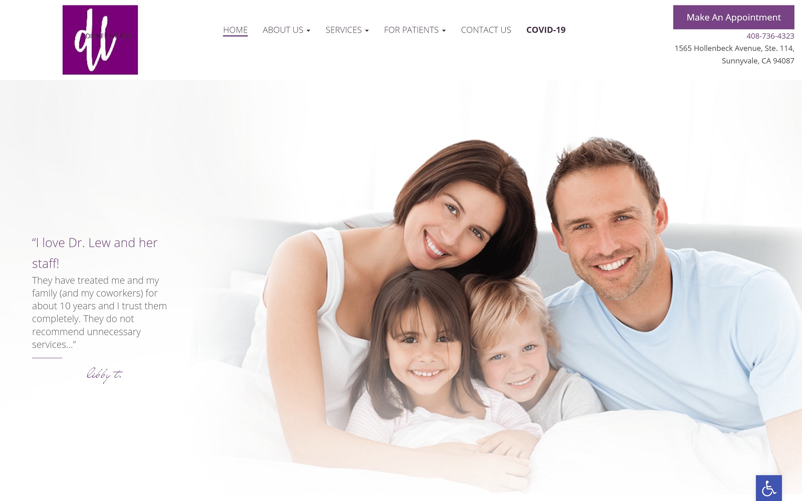 dianelewdds.com periodontist screenshot