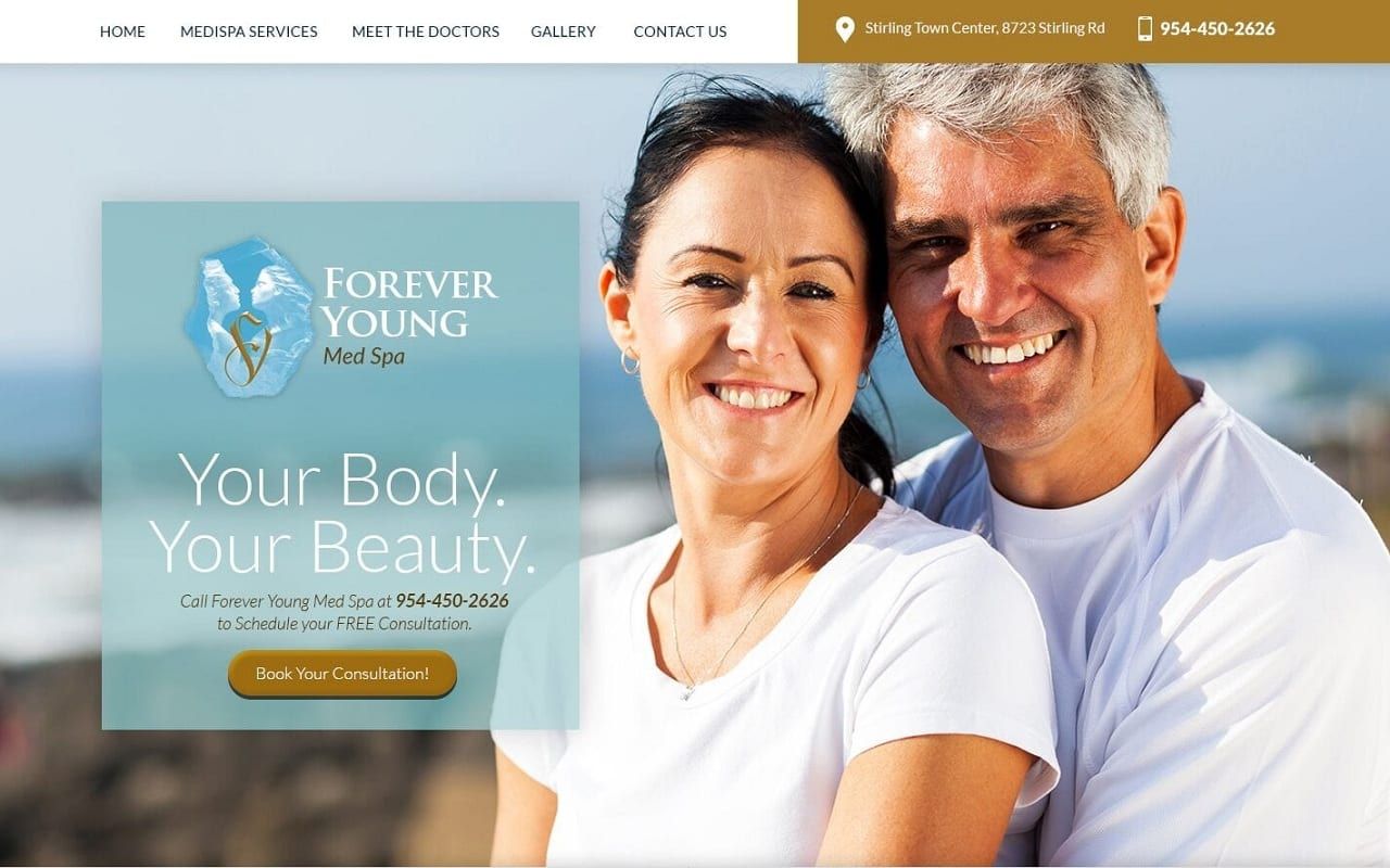 Forever Young Medical Spa Website Screenshot1
