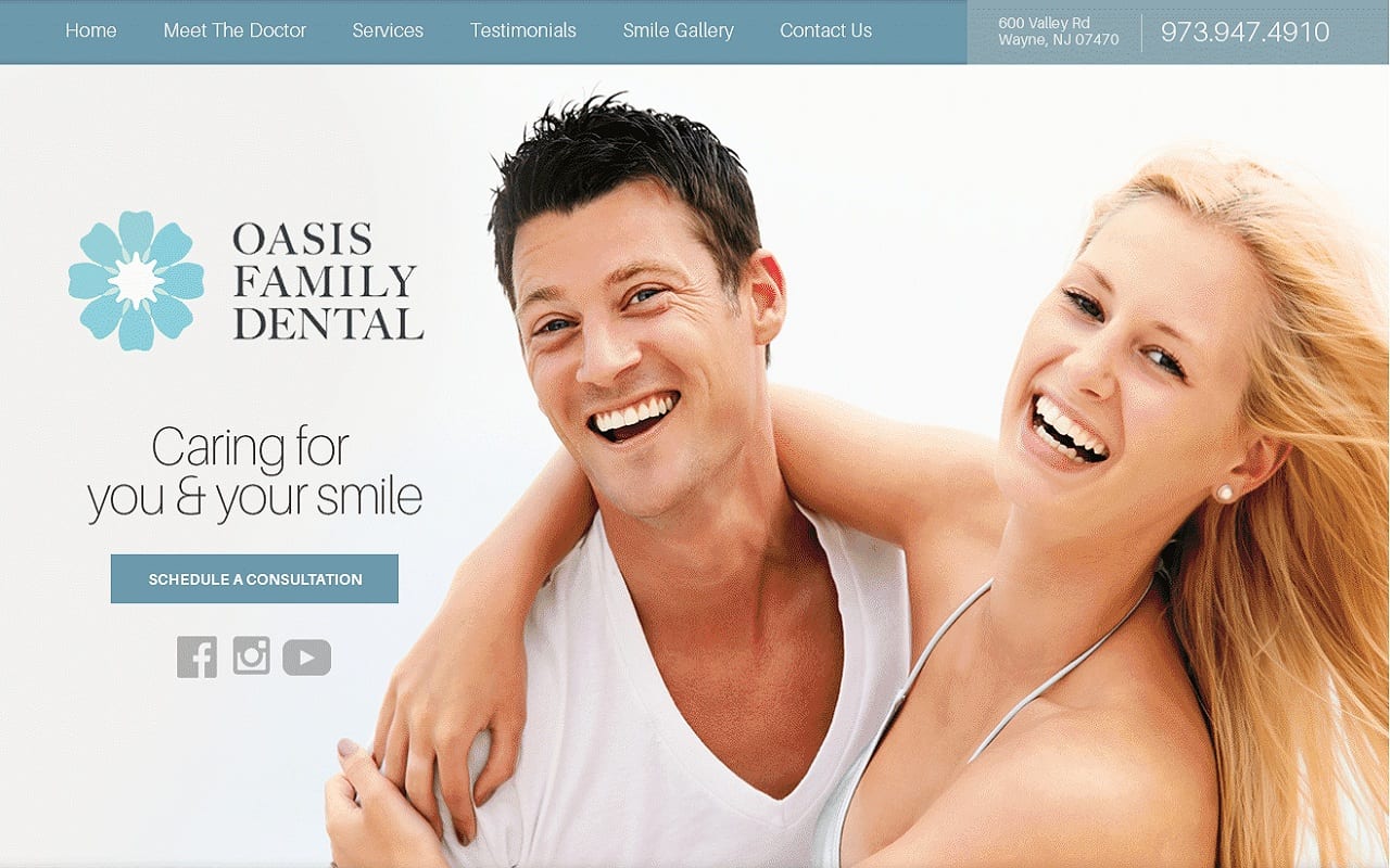 Oasis Dental Website Screenshot1