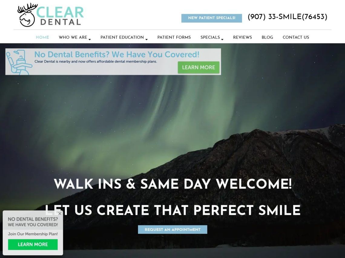 Clear Dental Website Screenshot From Url Cleardentaloffice.com