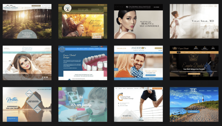 Collage Of 12 Medical And Dental Websites