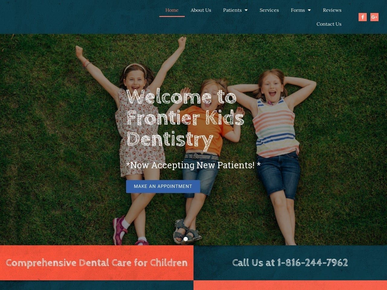 Frontier Kids Dentistry Website Screenshot From Url Frontierkidsdentistry.com