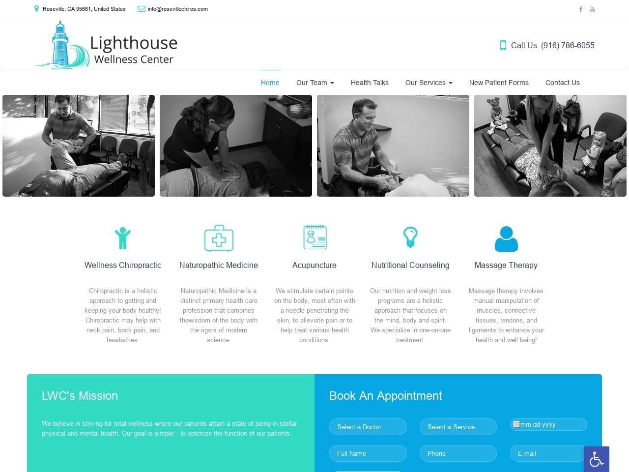 Lighthouse Wellness Center Website Screenshot From Url Lwcroseville.com