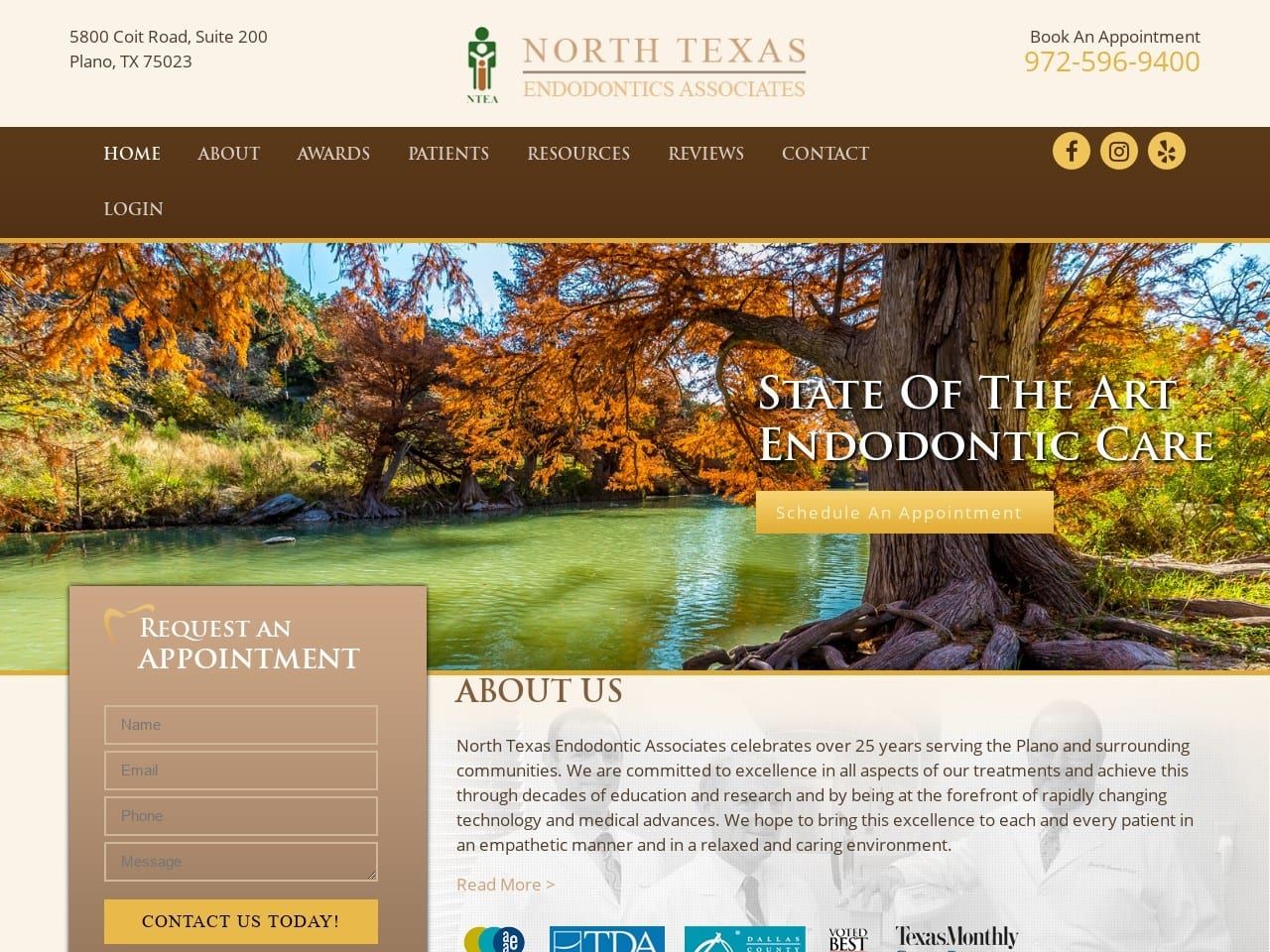 North Texas Endodontic Associates Website Screenshot From Url Ntendo.com
