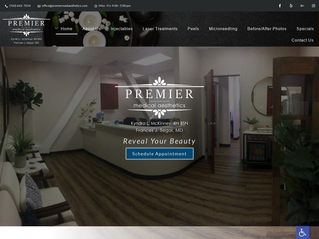 Premier Medical Aesthetics Website Screenshot From Url Premiermedaesthetics.com