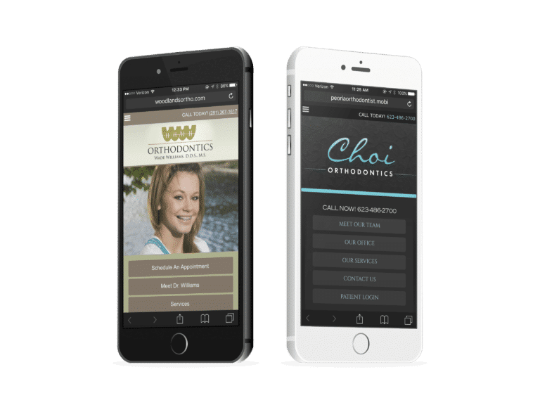 Two Mobile Websites Belong To Two Orthodontists