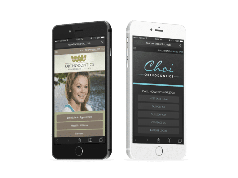 Two Mobile Websites Belong To Two Orthodontists