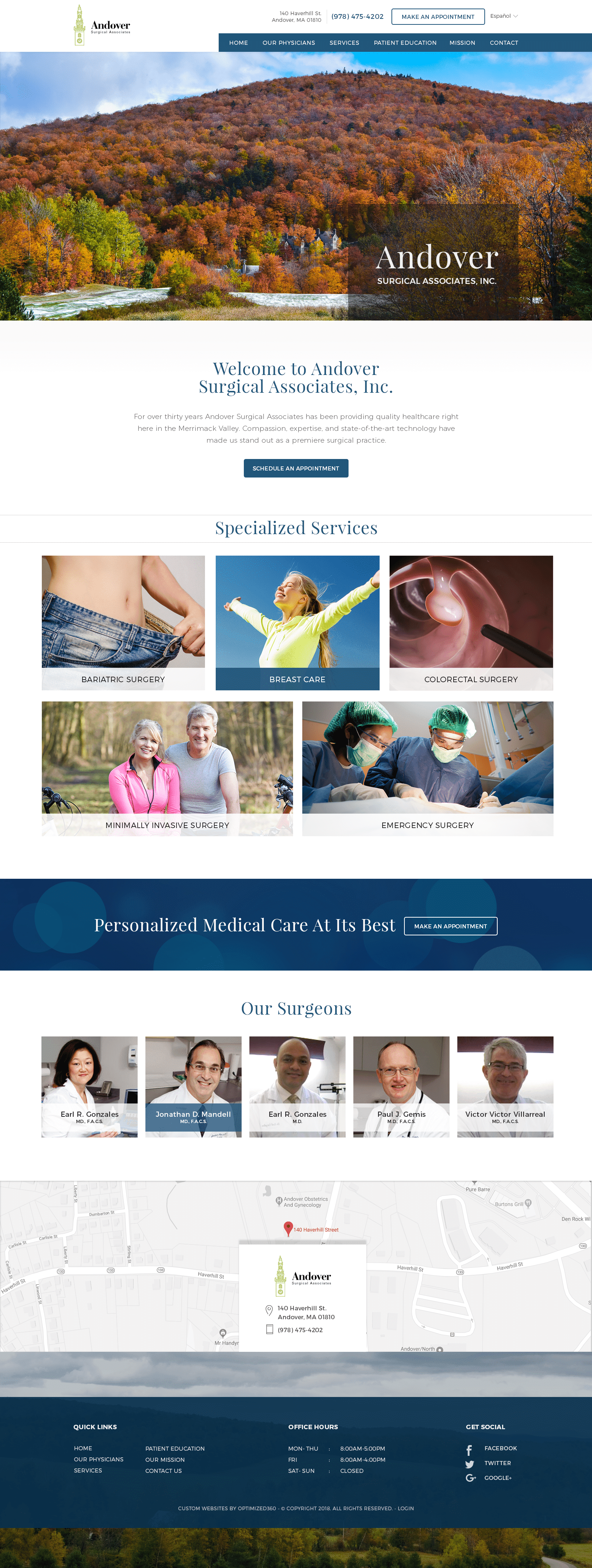 Andover Surgical Associates Website