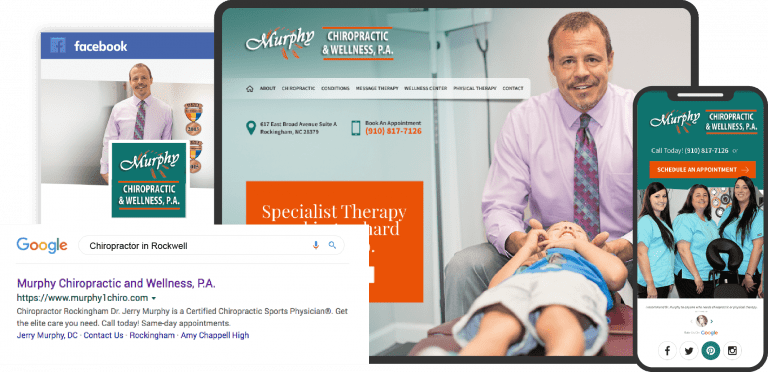 Murphy Chiropractic Website on Multiple Devices Custom Featured Image