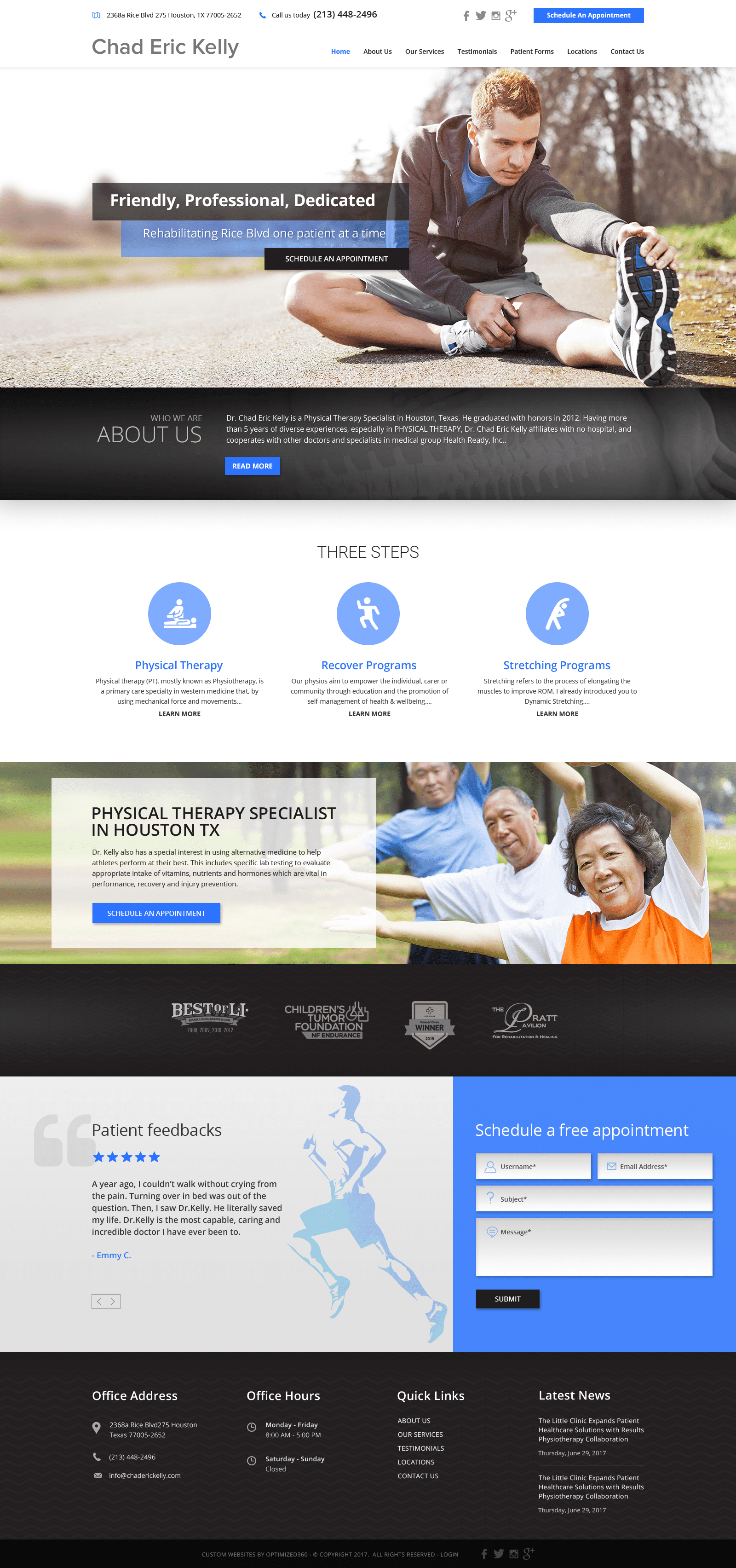 Dr Chad Eric Physical Therapy Website