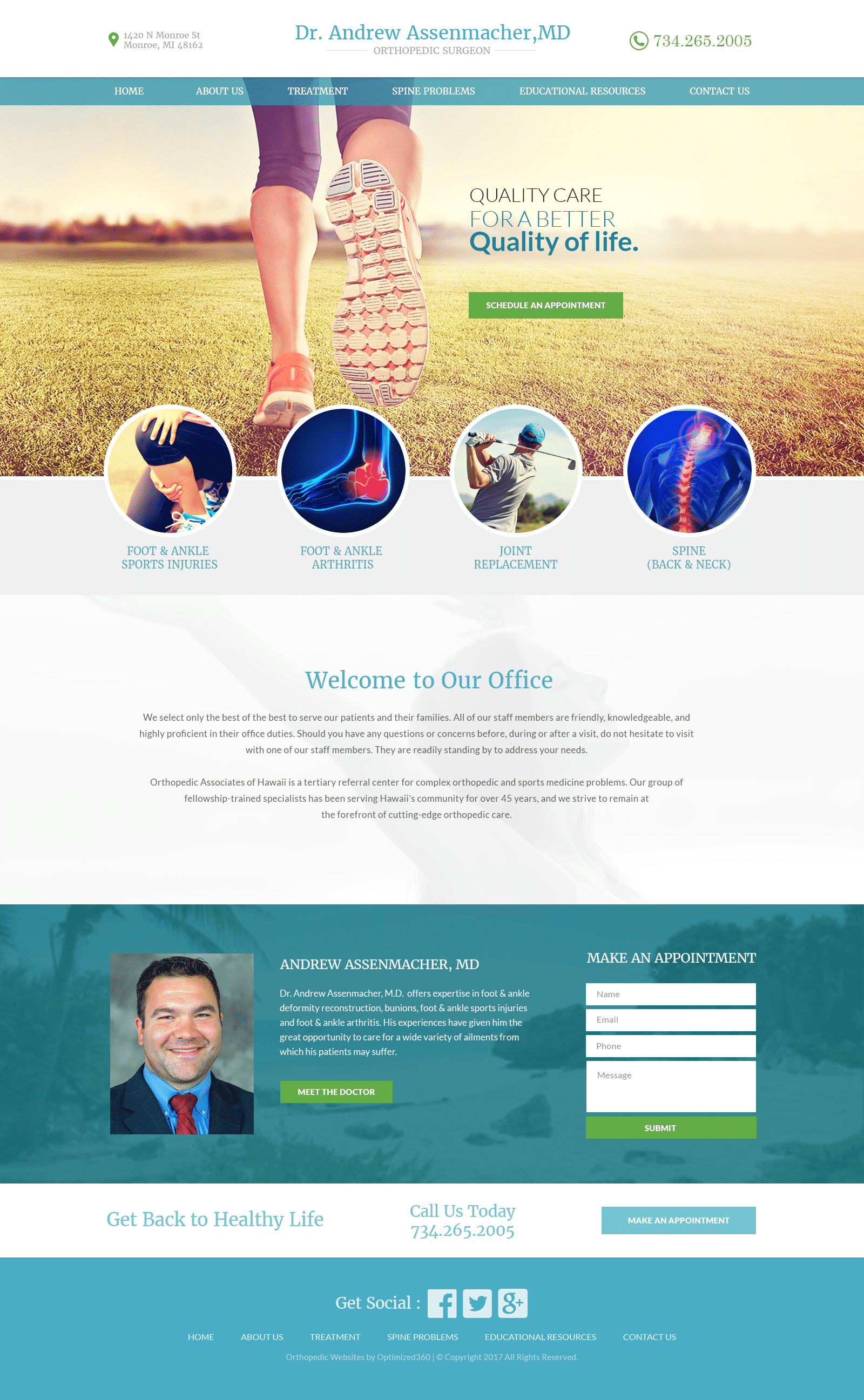 Dr. Andrew Foot And Ankle Specialist Website