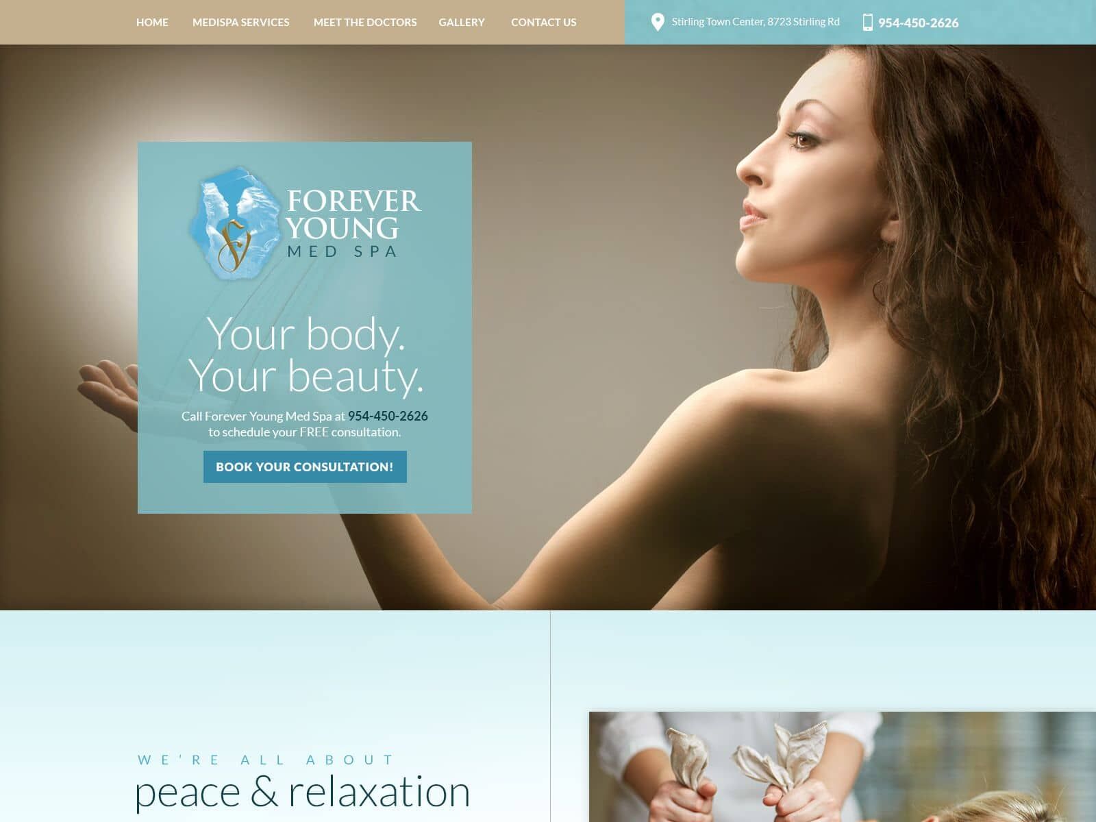 Forever Young Full Page Medical Spa Website