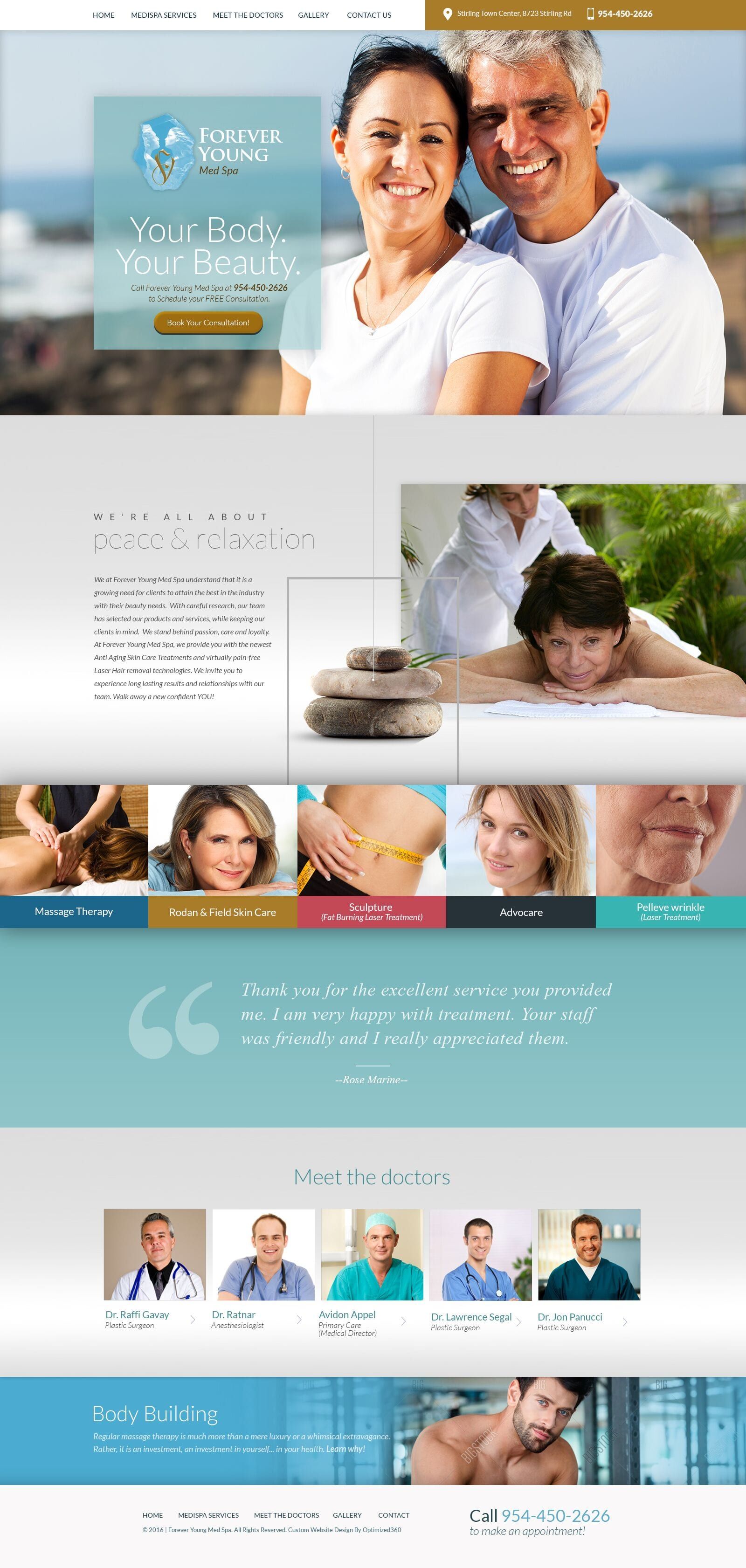 Forever Young Medical Spa Website