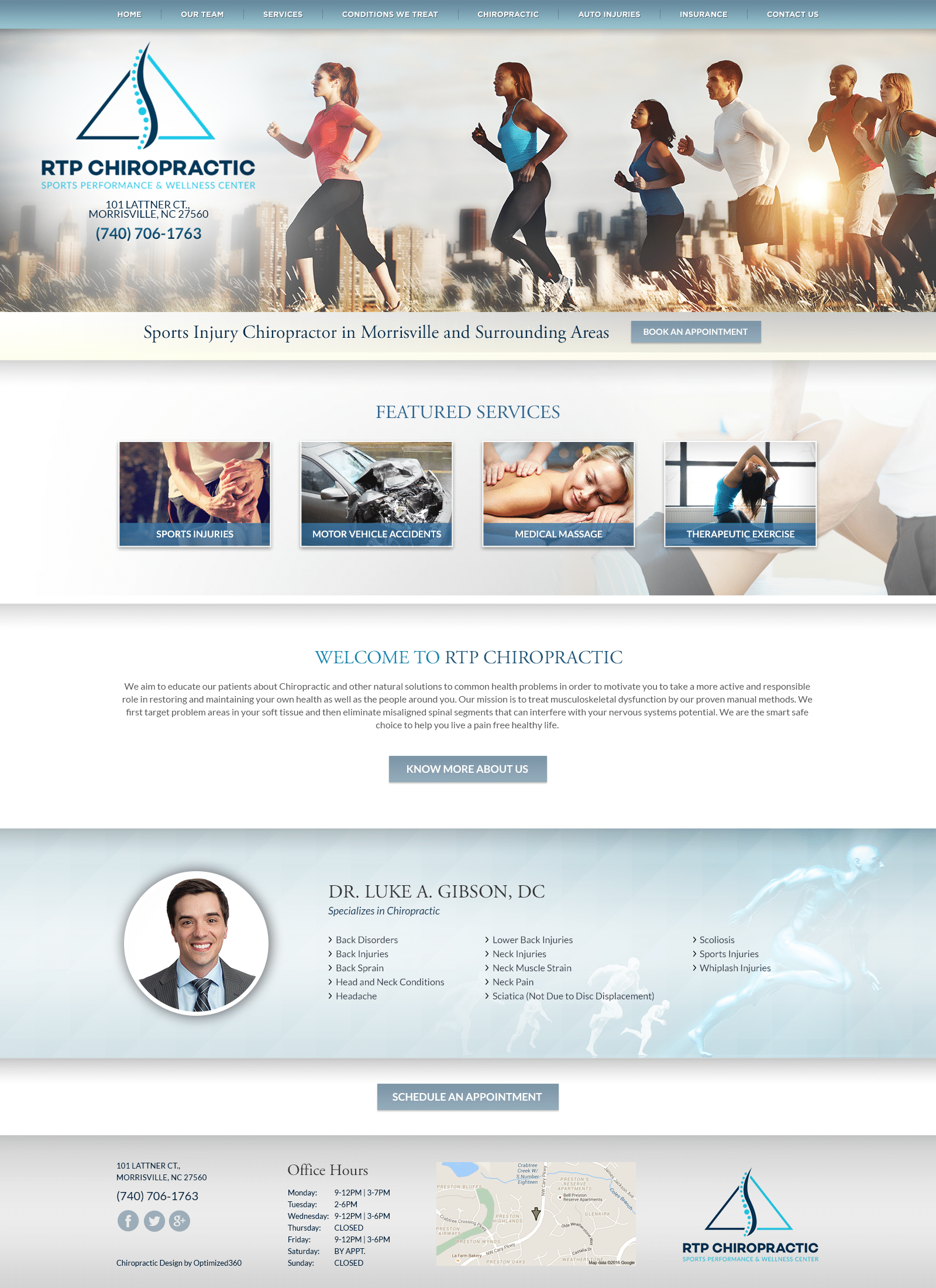 Rtp Chiropractic Website Full Page