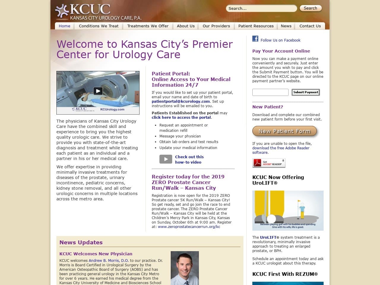 Kcurology.com Screenshot