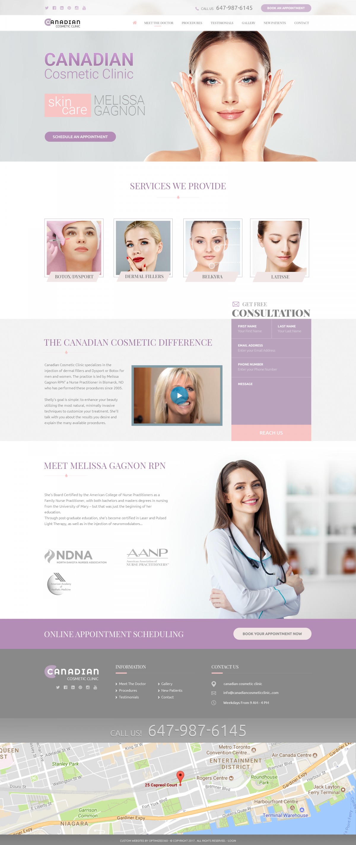 Canadian Cosmetic Clinic Website Sample