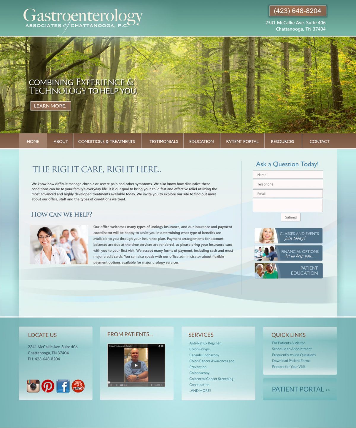 Gastroenterology Associates Website Screenshot